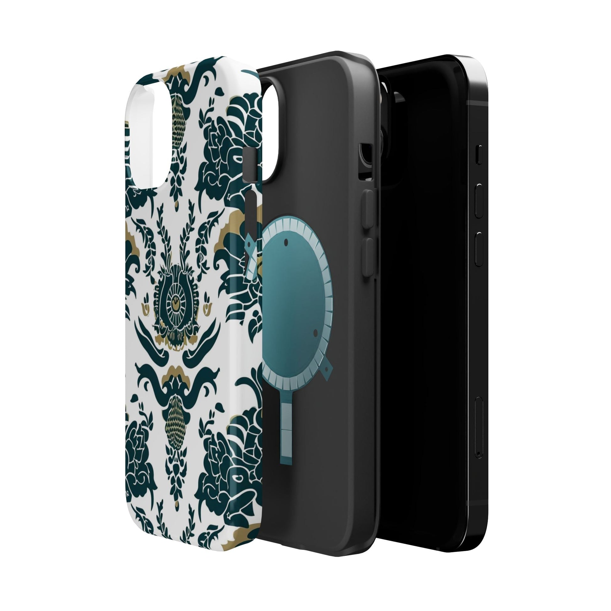 Floral Damask Magnetic Impact - Resistant Phone Case - DIGITAL X