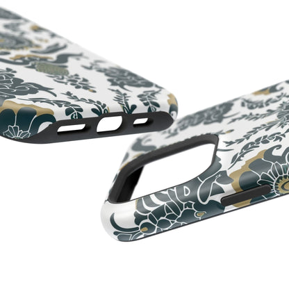 Floral Damask Magnetic Impact - Resistant Phone Case - DIGITAL X