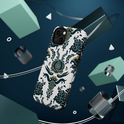 Floral Damask Magnetic Impact - Resistant Phone Case - DIGITAL X