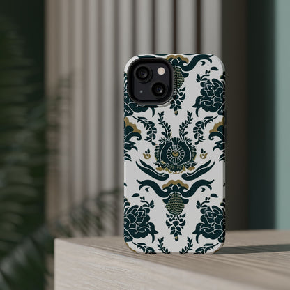 Floral Damask Magnetic Impact - Resistant Phone Case - DIGITAL X