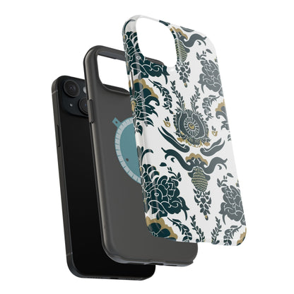 Floral Damask Magnetic Impact - Resistant Phone Case - DIGITAL X