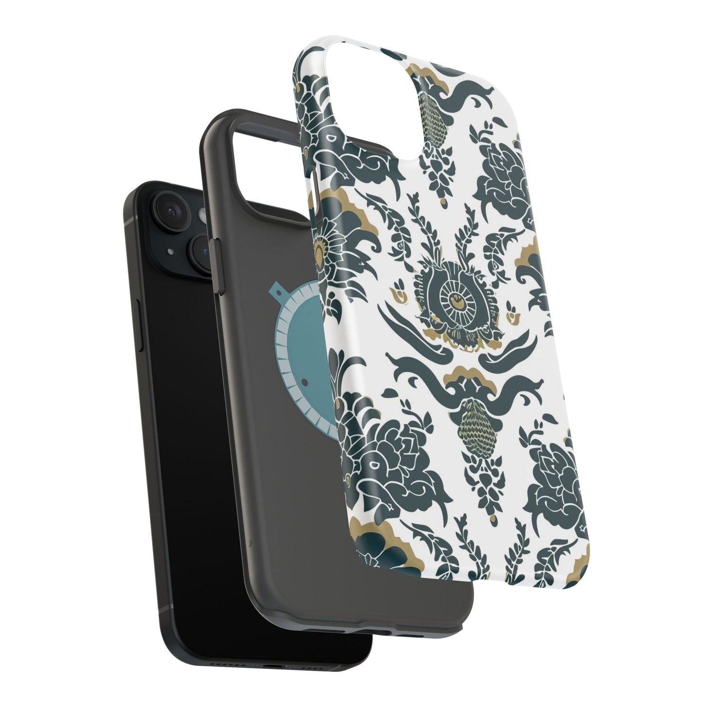 Floral Damask Magnetic Impact - Resistant Phone Case - DIGITAL X