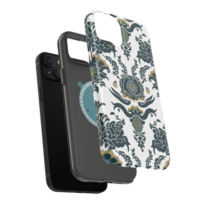 Floral Damask Magnetic Impact - Resistant Phone Case - DIGITAL X
