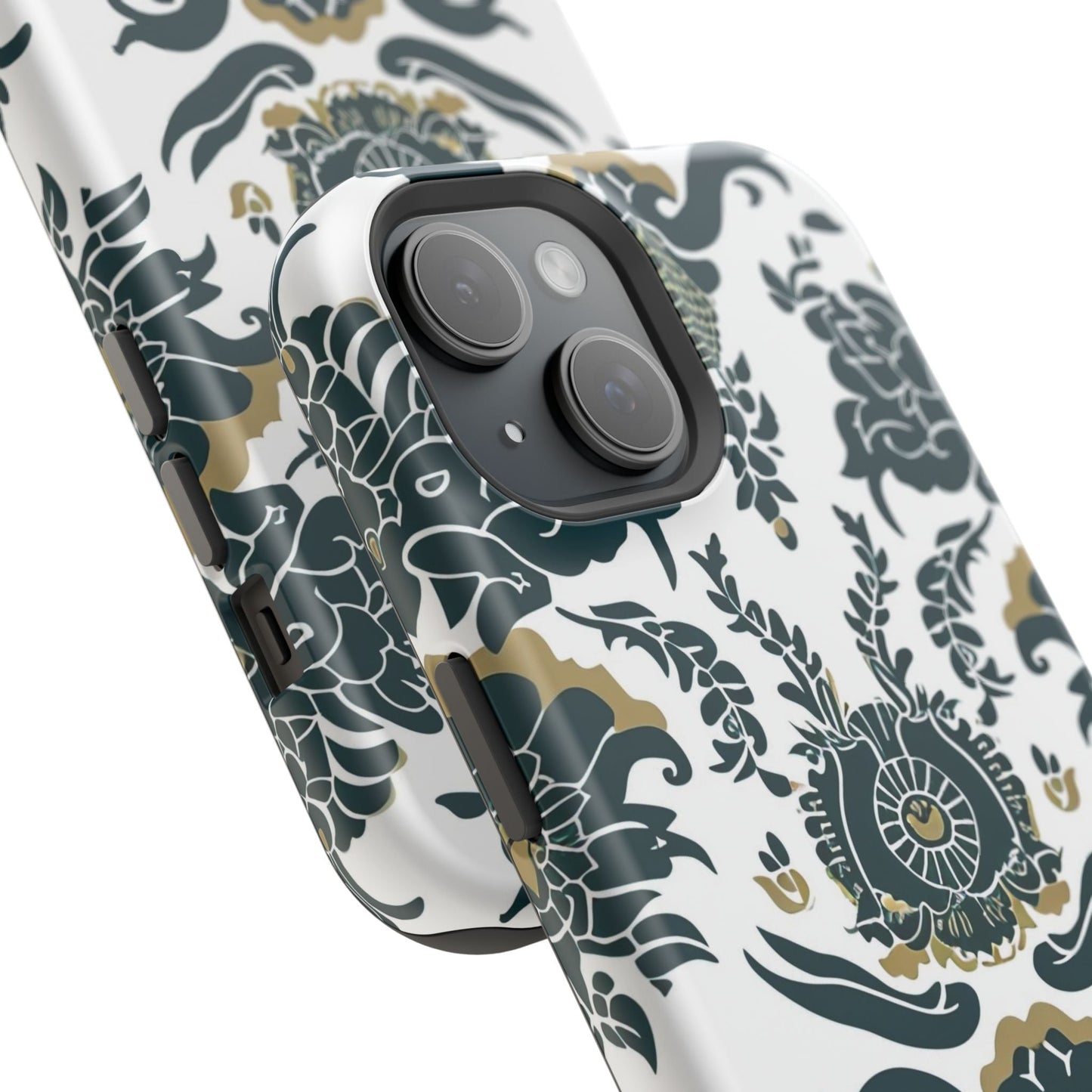 Floral Damask Magnetic Impact - Resistant Phone Case - DIGITAL X