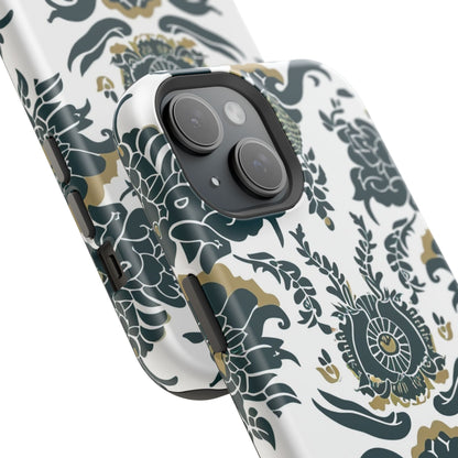 Floral Damask Magnetic Impact - Resistant Phone Case - DIGITAL X