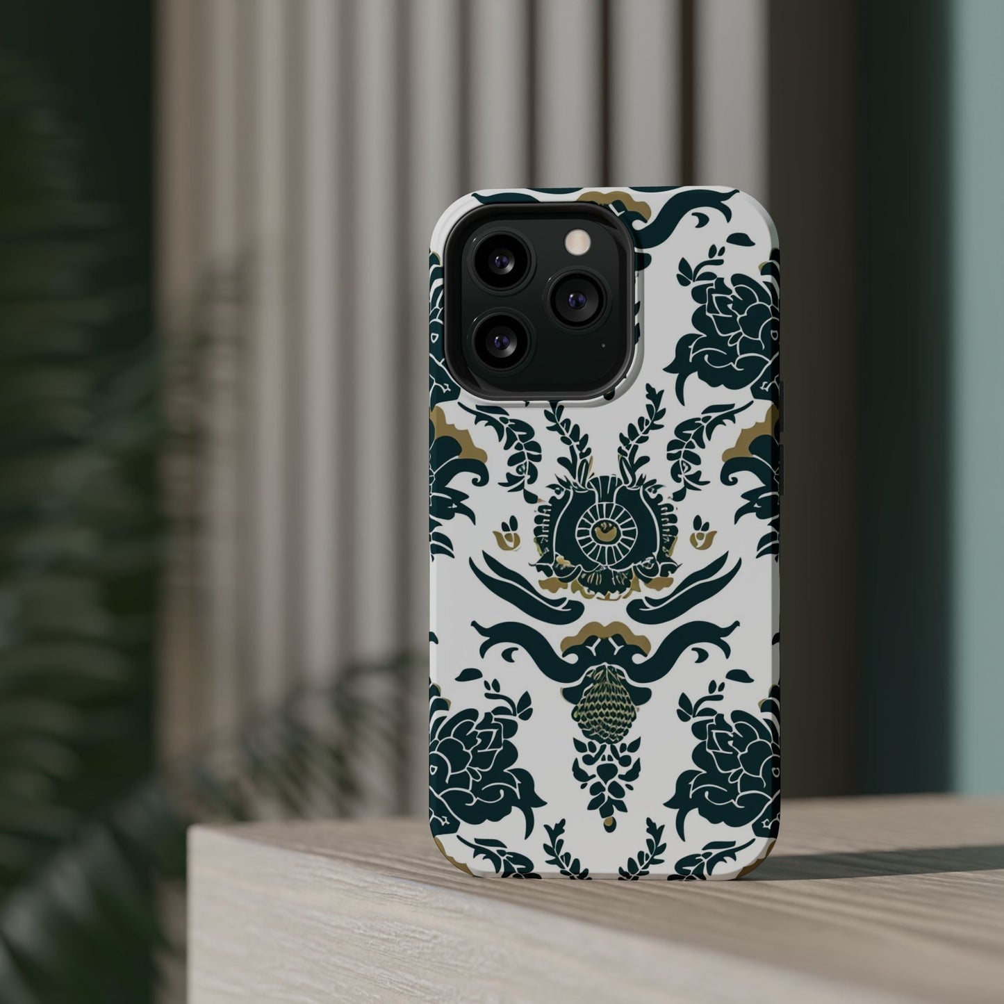 Floral Damask Magnetic Impact - Resistant Phone Case - DIGITAL X