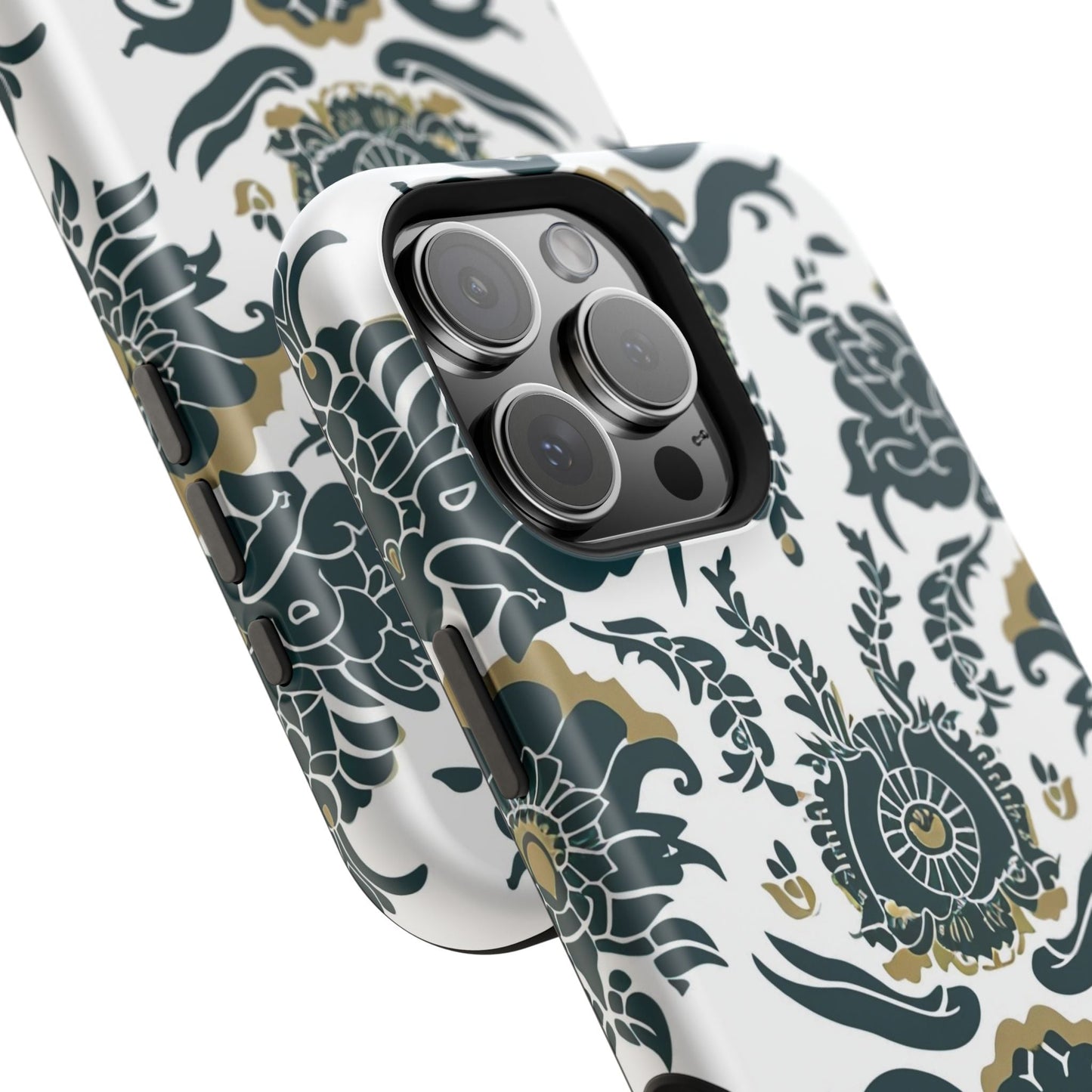 Floral Damask Magnetic Impact - Resistant Phone Case - DIGITAL X