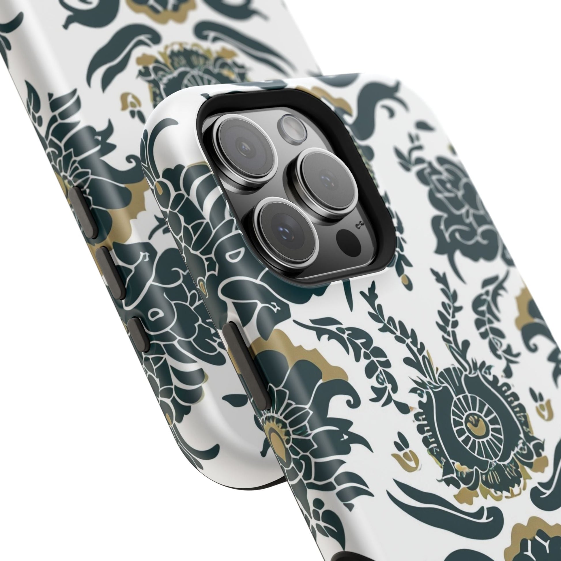 Floral Damask Magnetic Impact - Resistant Phone Case - DIGITAL X