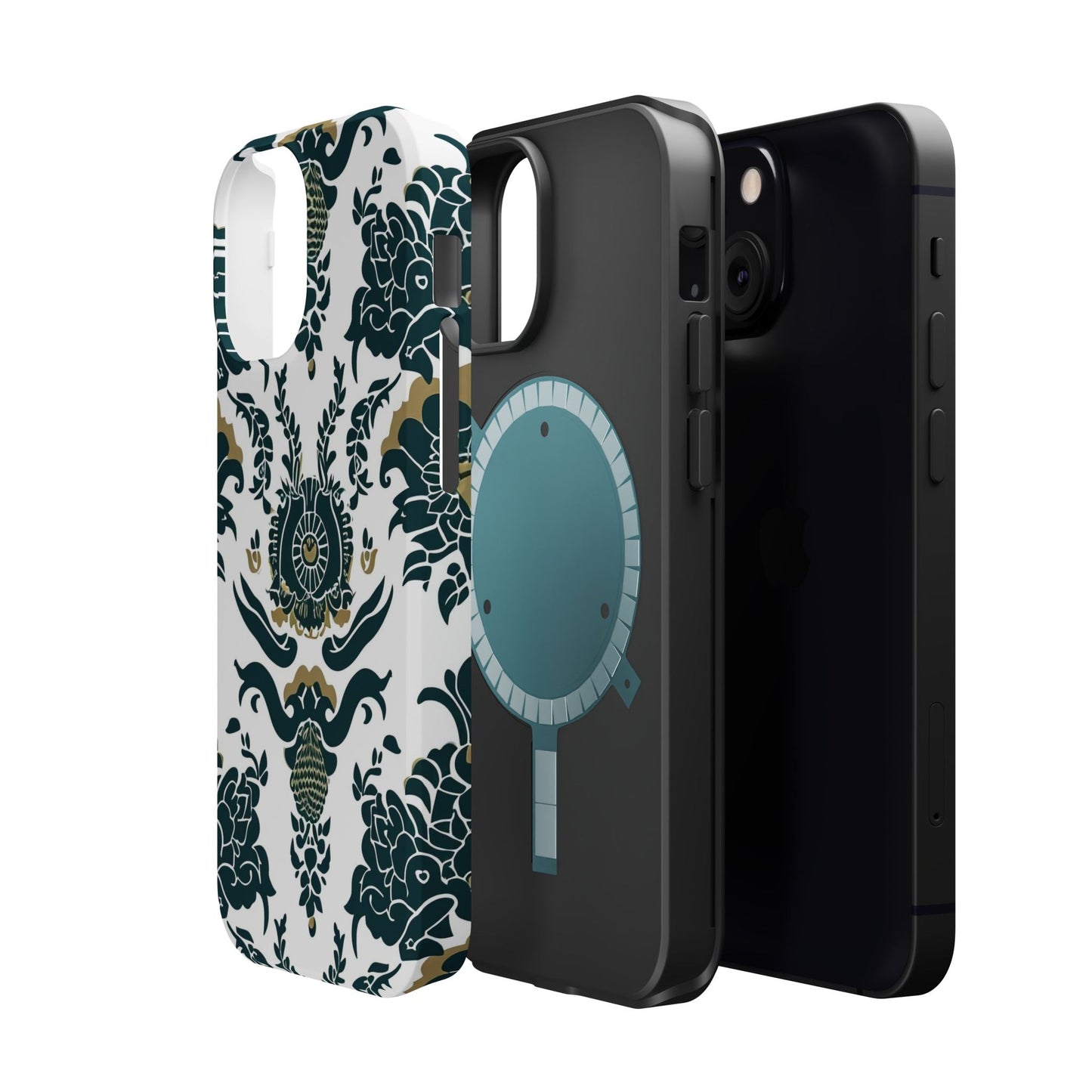 Floral Damask Magnetic Impact - Resistant Phone Case - DIGITAL X