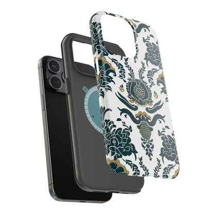 Floral Damask Magnetic Impact - Resistant Phone Case - DIGITAL X