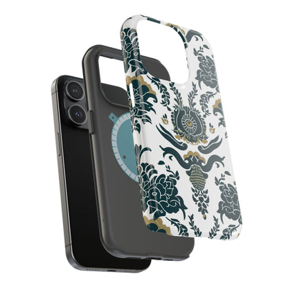 Floral Damask Magnetic Impact - Resistant Phone Case - DIGITAL X