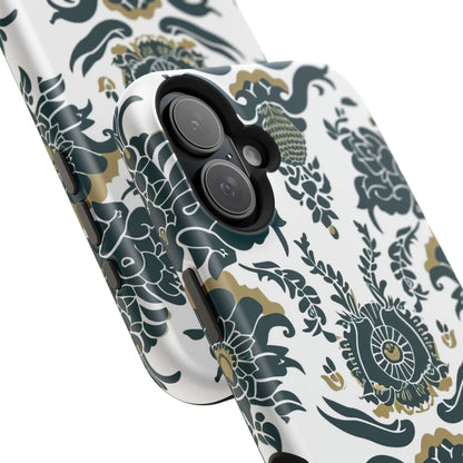 Floral Damask Magnetic Impact - Resistant Phone Case - DIGITAL X