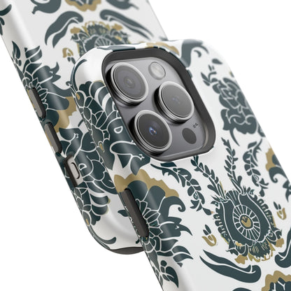 Floral Damask Magnetic Impact - Resistant Phone Case - DIGITAL X