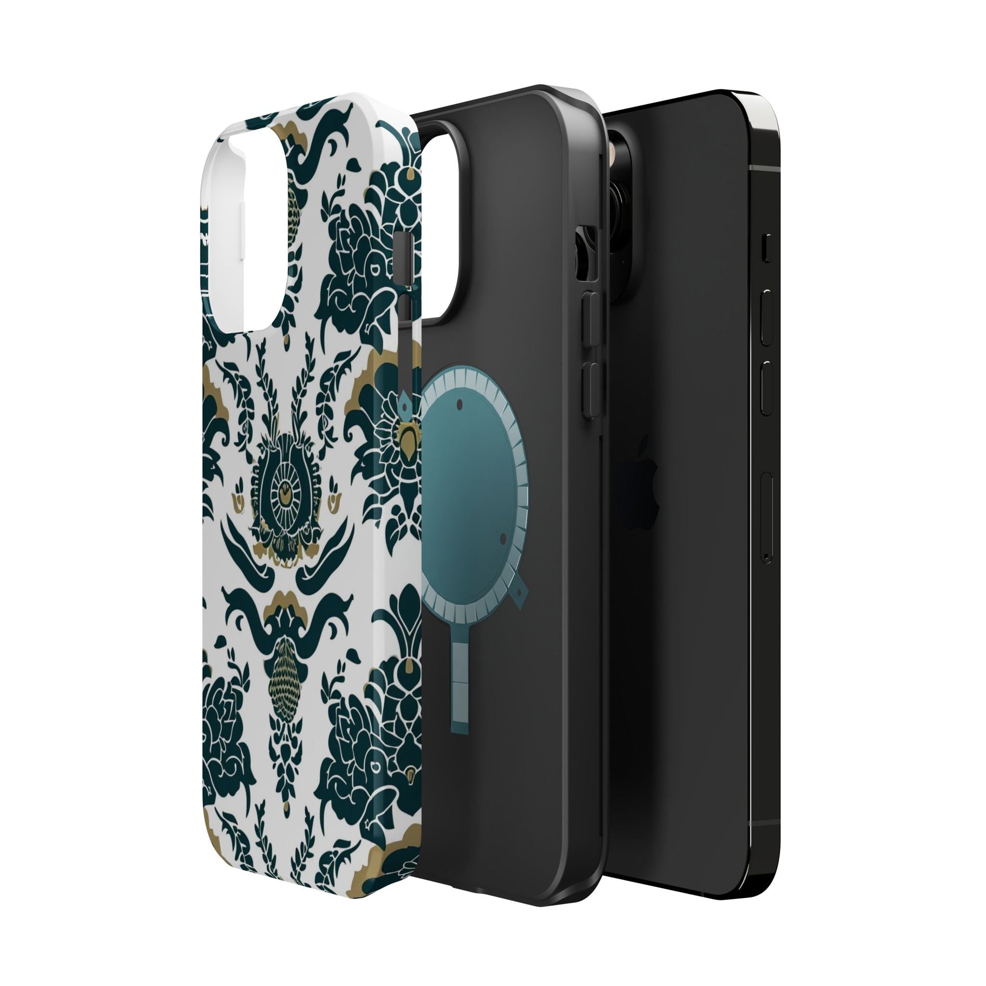 Floral Damask Magnetic Impact - Resistant Phone Case - DIGITAL X