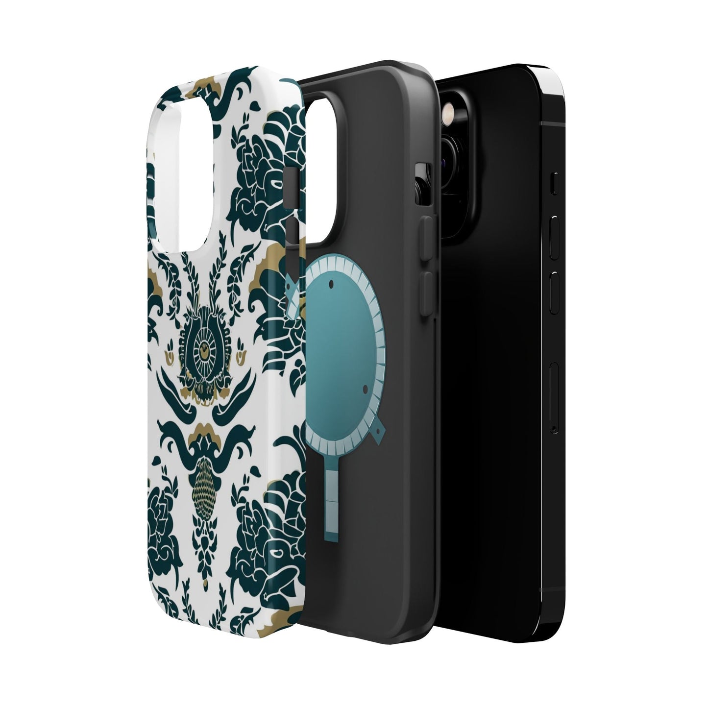 Floral Damask Magnetic Impact - Resistant Phone Case - DIGITAL X