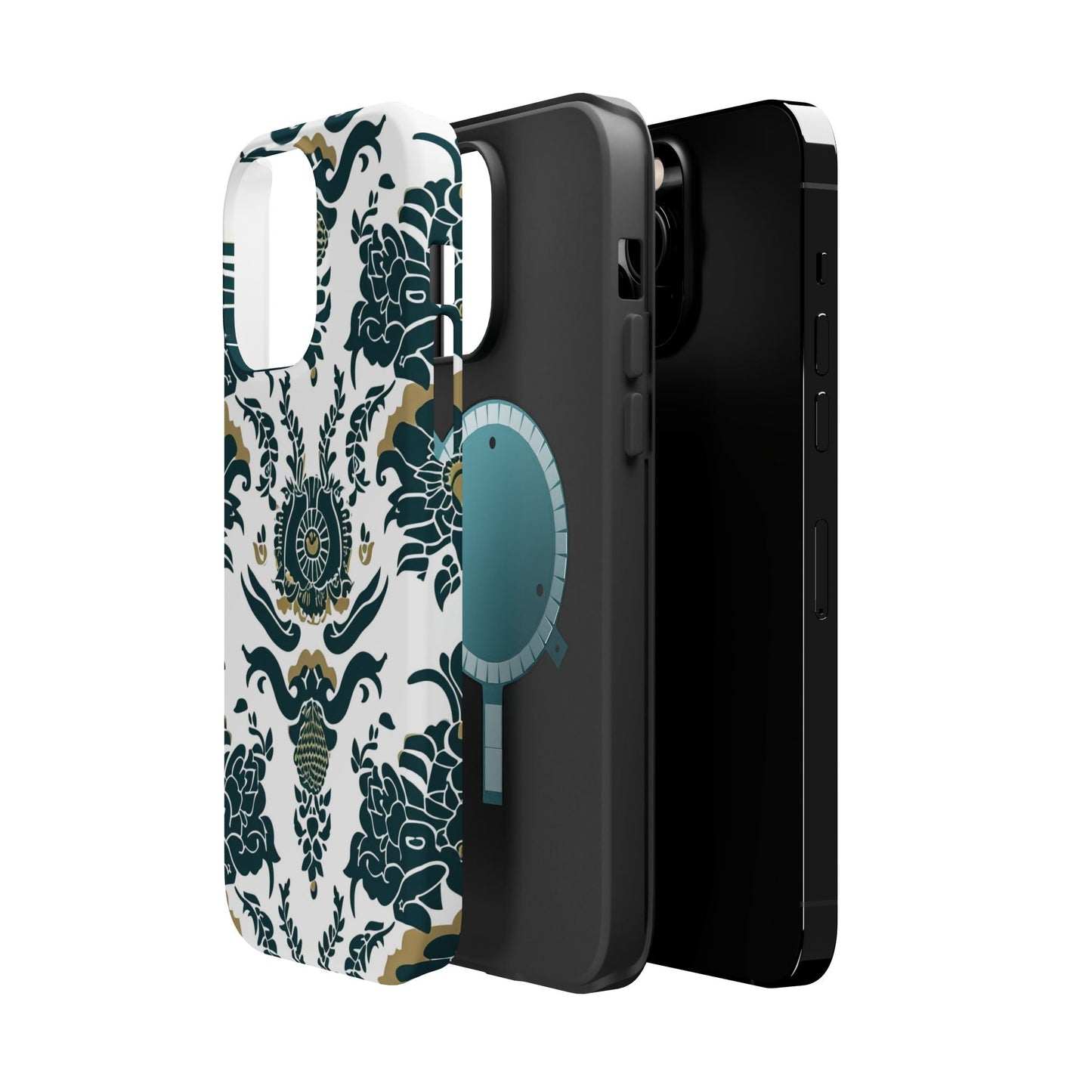Floral Damask Magnetic Impact - Resistant Phone Case - DIGITAL X