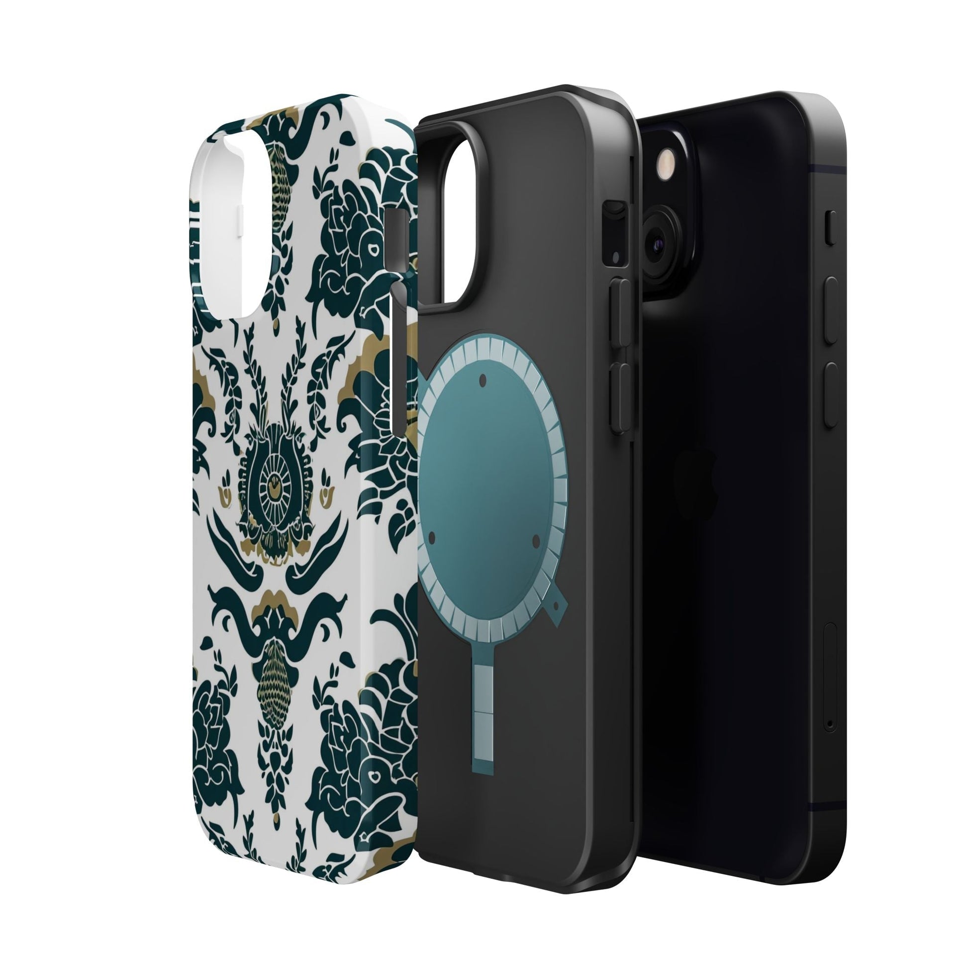 Floral Damask Magnetic Impact - Resistant Phone Case - DIGITAL X