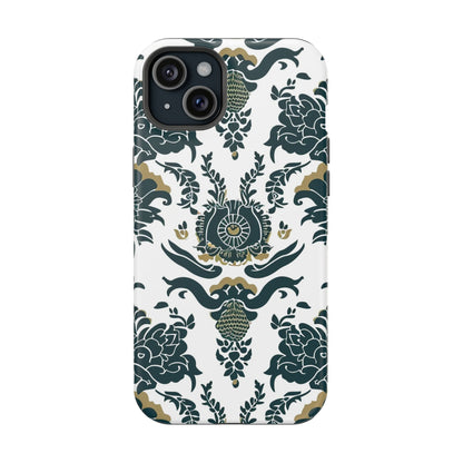 Floral Damask Magnetic Impact - Resistant Phone Case - DIGITAL X