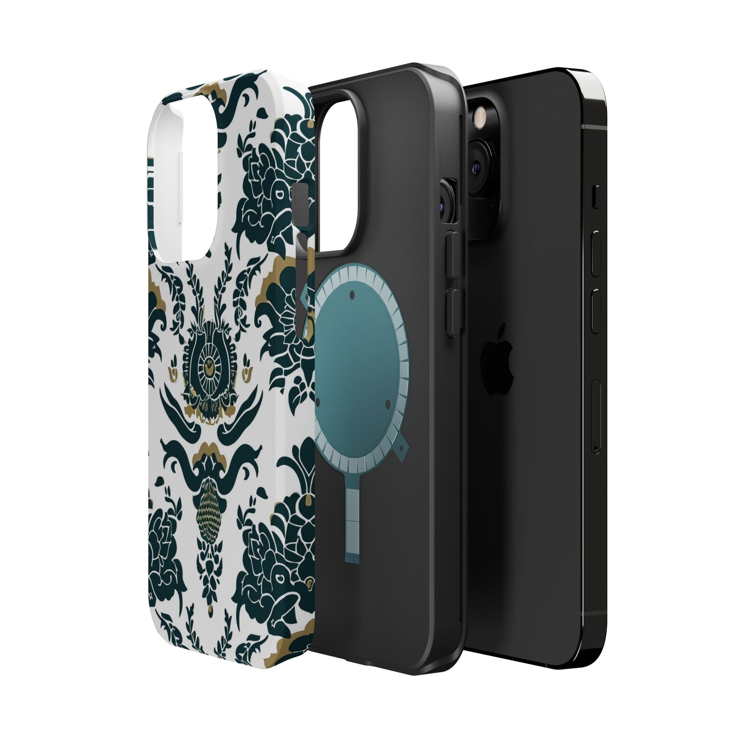 Floral Damask Magnetic Impact - Resistant Phone Case - DIGITAL X