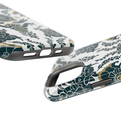 Floral Damask Magnetic Impact - Resistant Phone Case - DIGITAL X