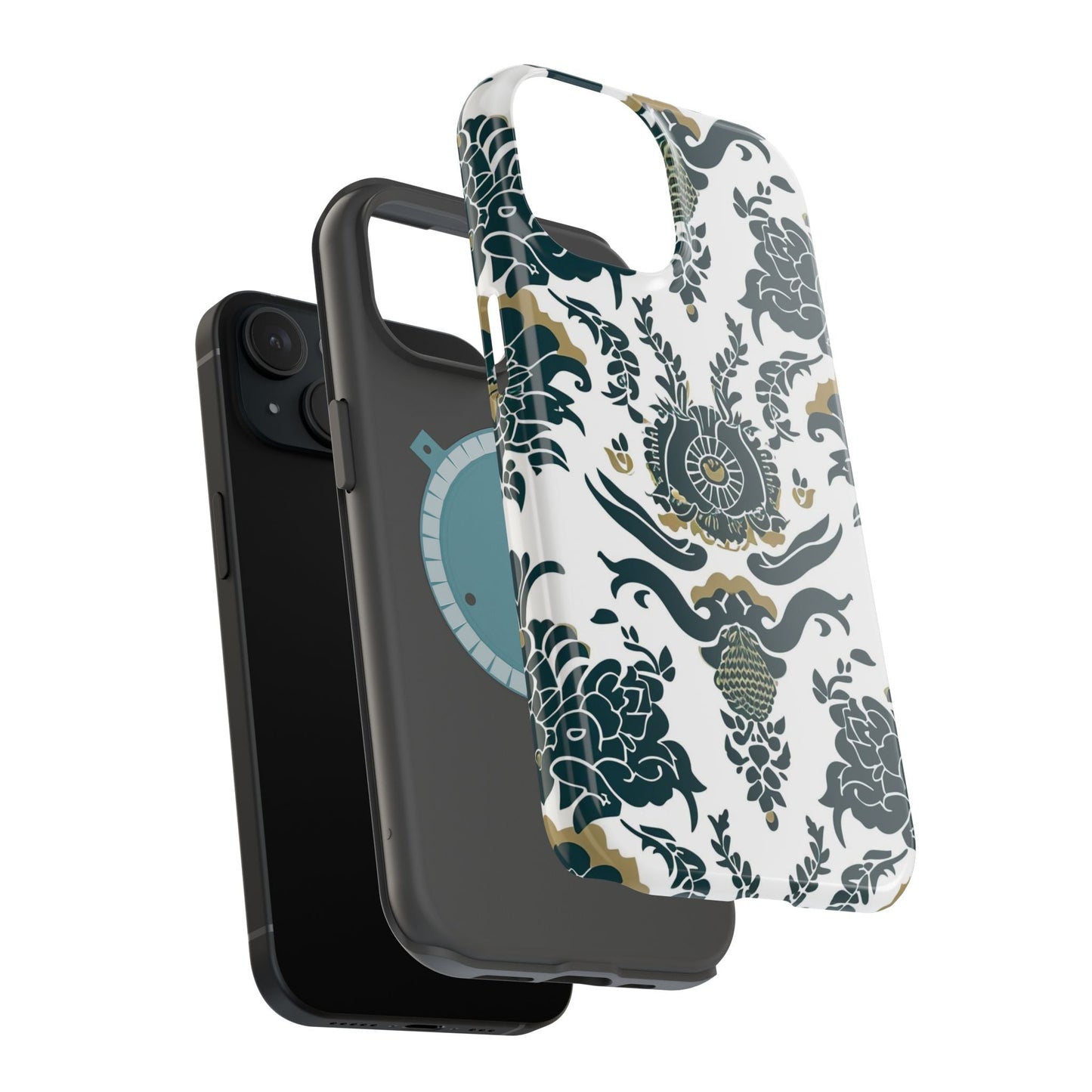 Floral Damask Magnetic Impact - Resistant Phone Case - DIGITAL X