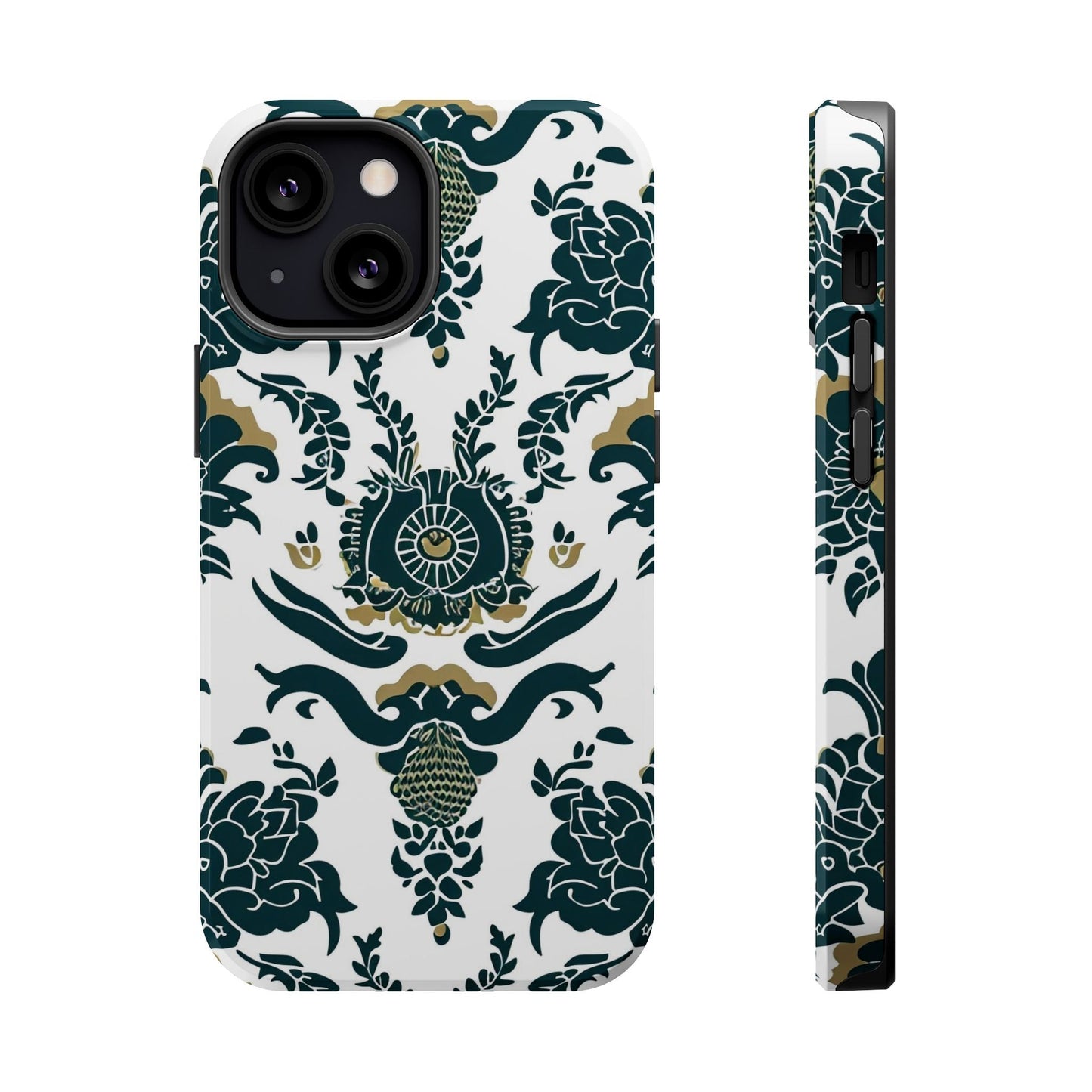 Floral Damask Magnetic Impact - Resistant Phone Case - DIGITAL X