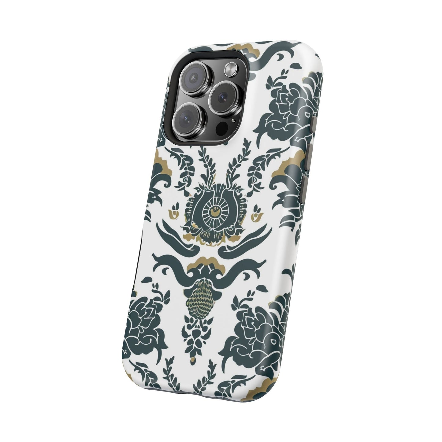Floral Damask Magnetic Impact - Resistant Phone Case - DIGITAL X
