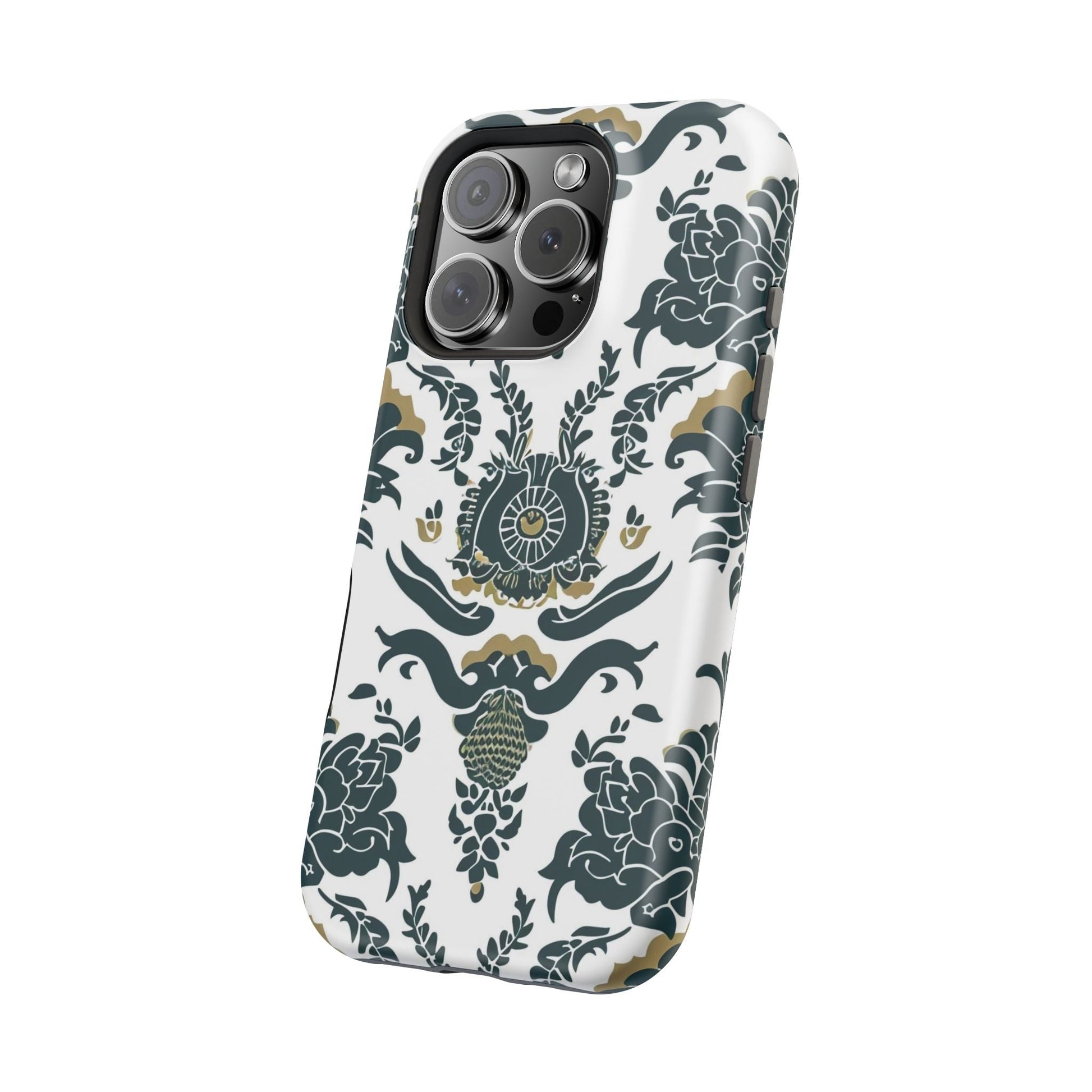 Floral Damask Magnetic Impact - Resistant Phone Case - DIGITAL X