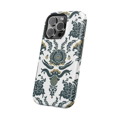 Floral Damask Magnetic Impact - Resistant Phone Case - DIGITAL X
