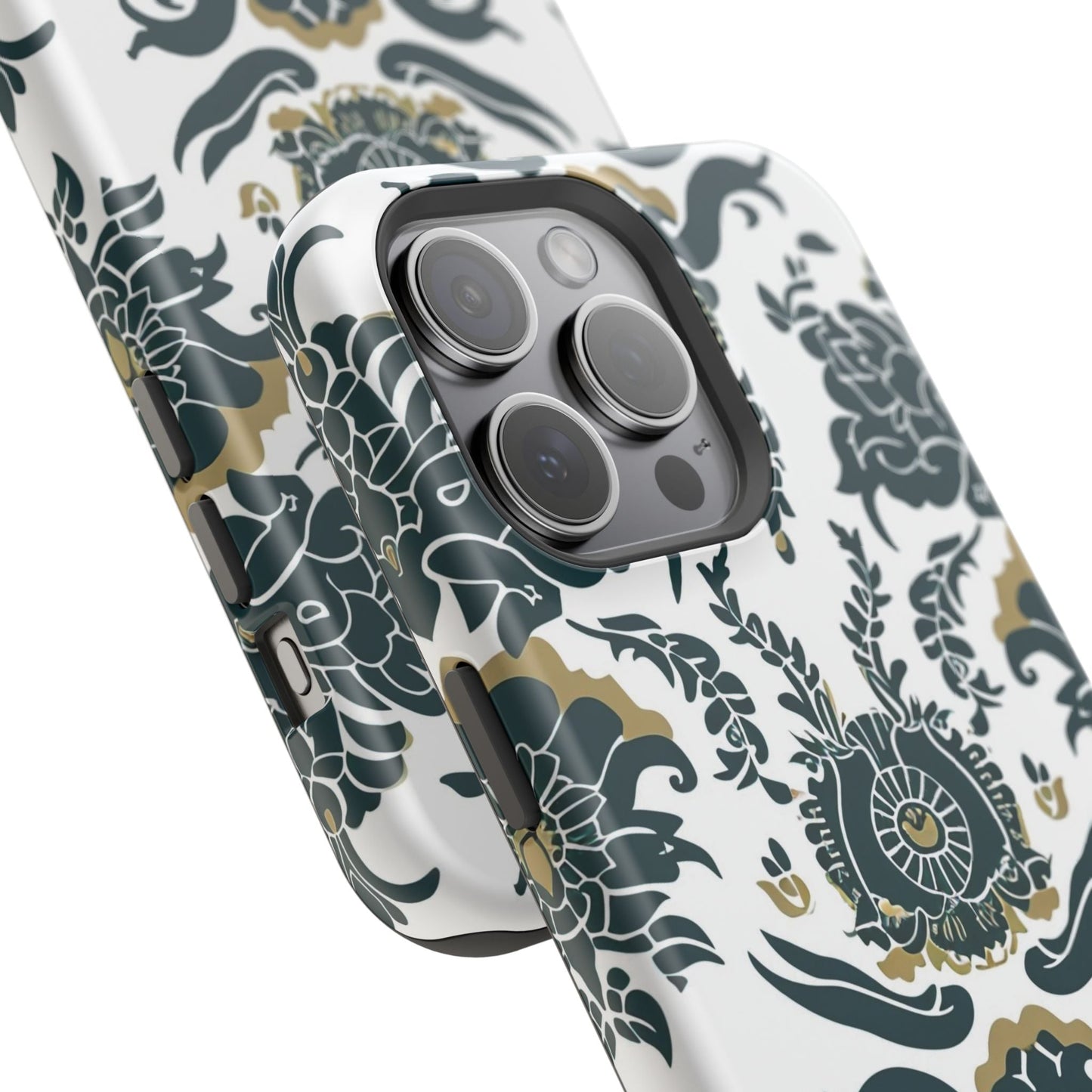 Floral Damask Magnetic Impact - Resistant Phone Case - DIGITAL X