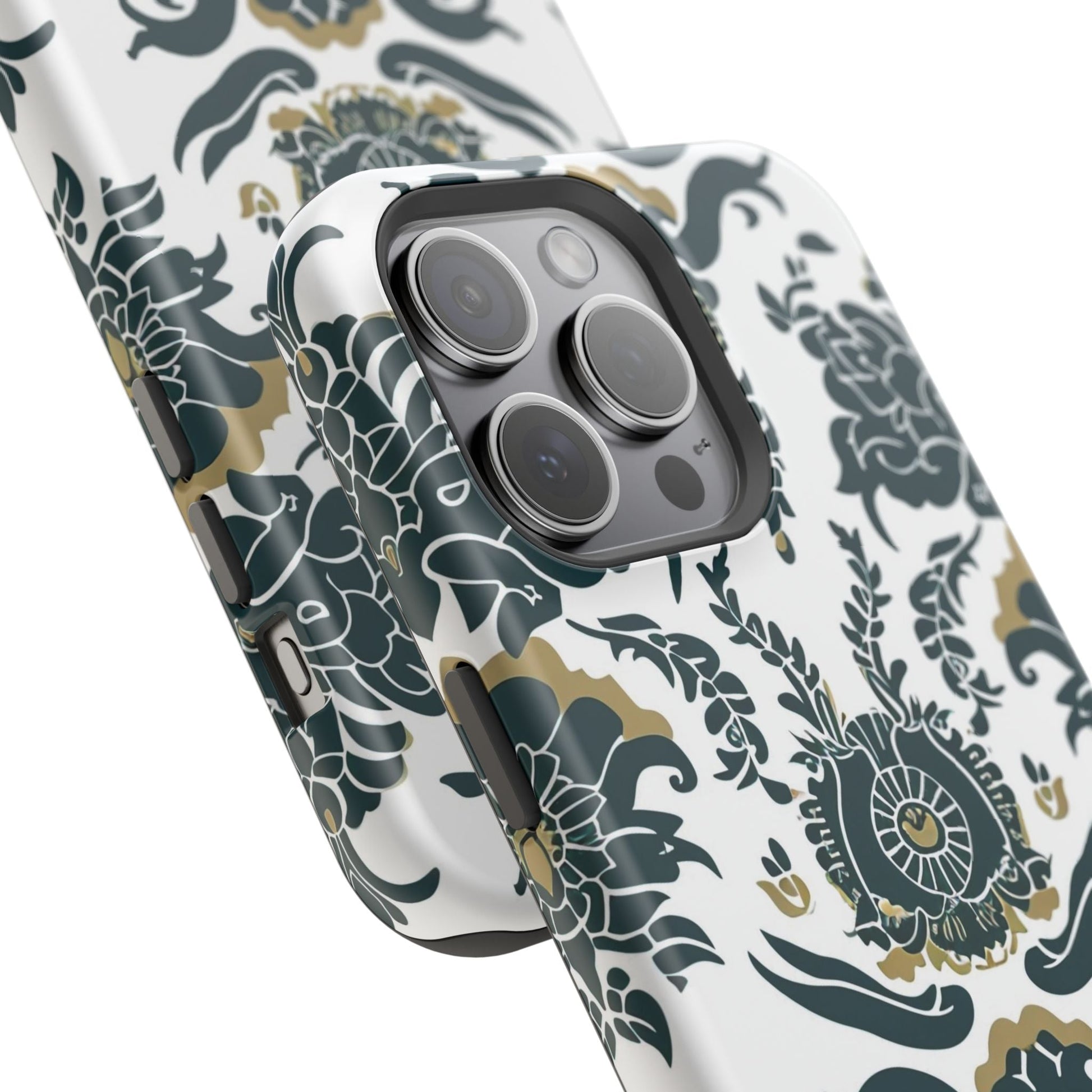 Floral Damask Magnetic Impact - Resistant Phone Case - DIGITAL X