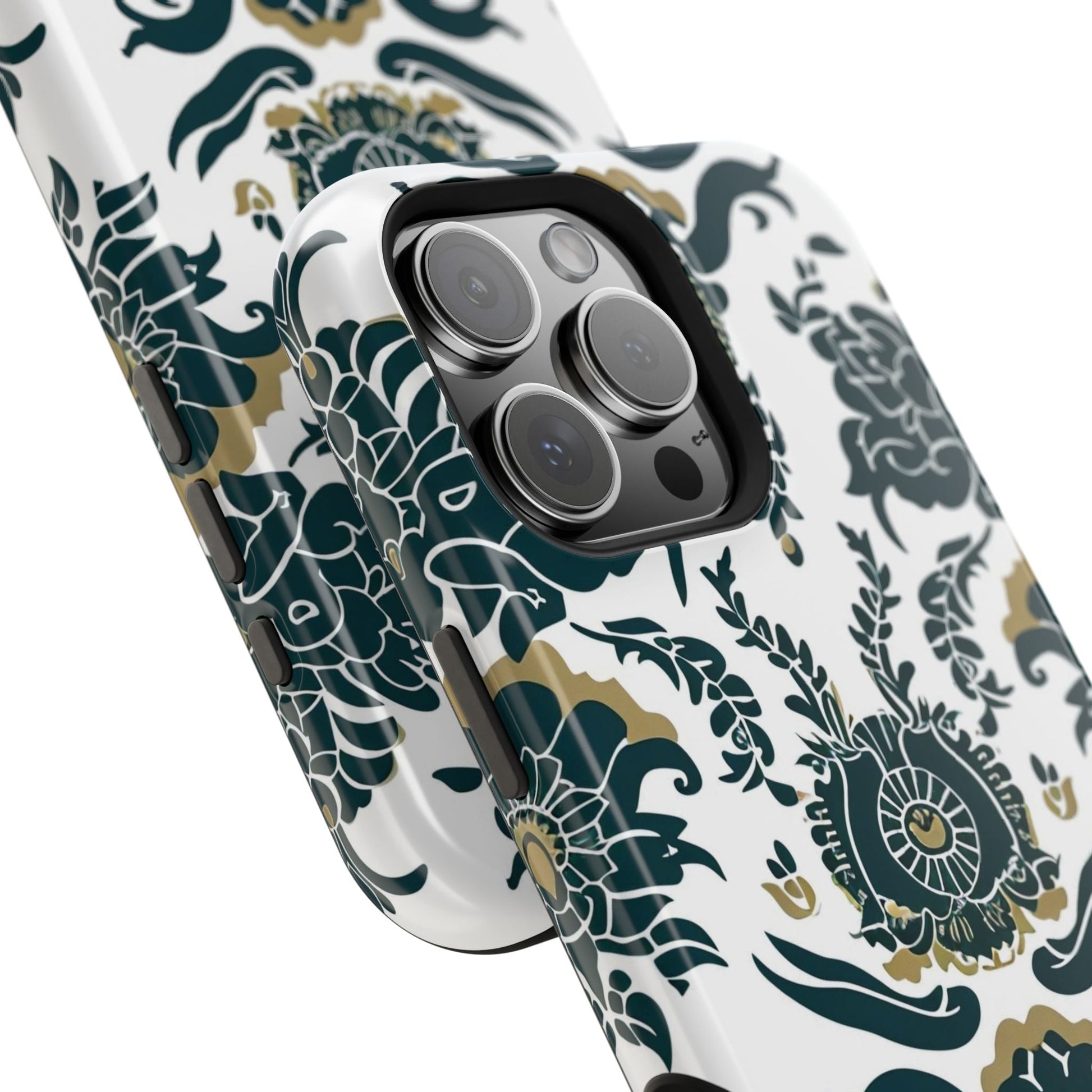 Floral Damask Magnetic Impact - Resistant Phone Case - DIGITAL X