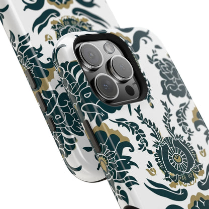 Floral Damask Magnetic Impact - Resistant Phone Case - DIGITAL X