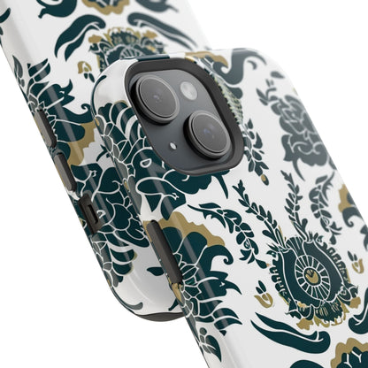 Floral Damask Magnetic Impact - Resistant Phone Case - DIGITAL X