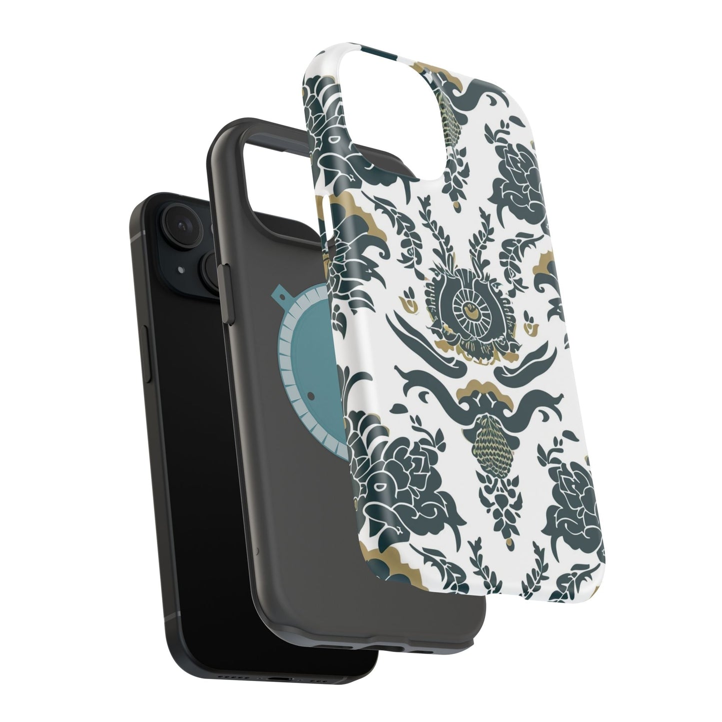Floral Damask Magnetic Impact - Resistant Phone Case - DIGITAL X