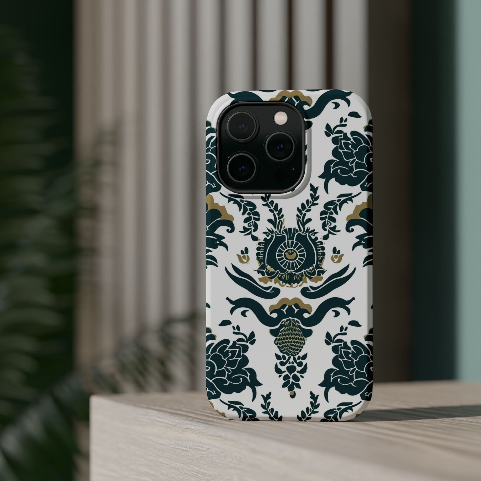 Floral Damask Magnetic Impact - Resistant Phone Case - DIGITAL X