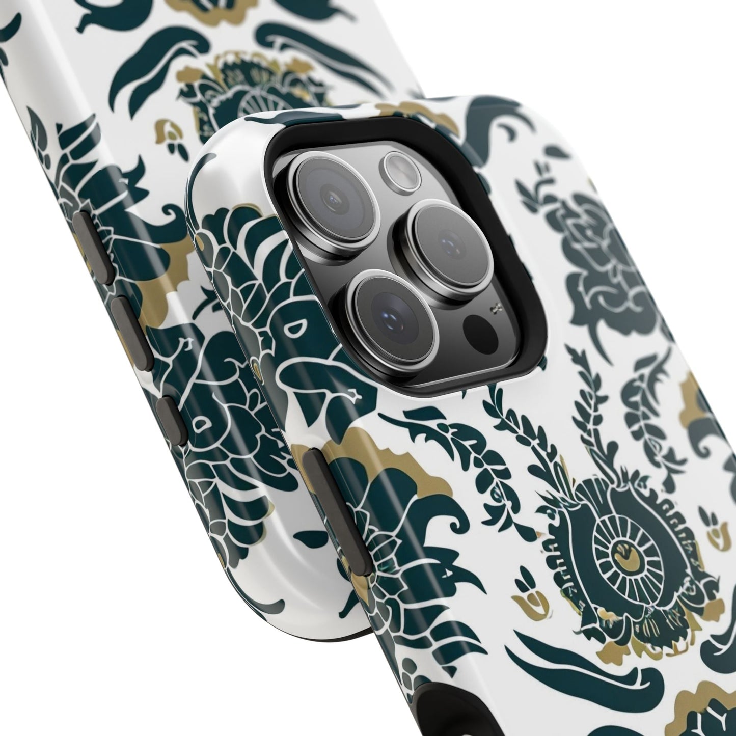 Floral Damask Magnetic Impact - Resistant Phone Case - DIGITAL X