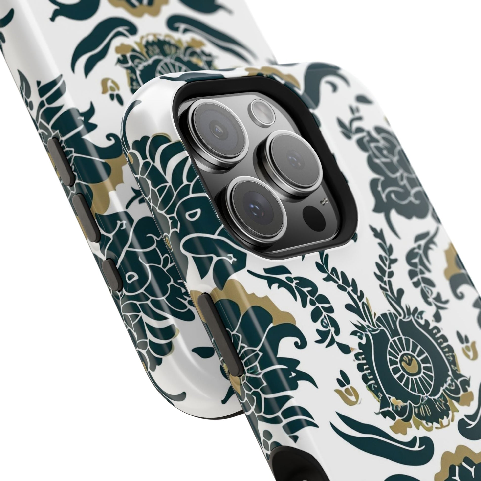 Floral Damask Magnetic Impact - Resistant Phone Case - DIGITAL X