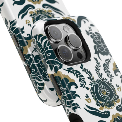 Floral Damask Magnetic Impact - Resistant Phone Case - DIGITAL X