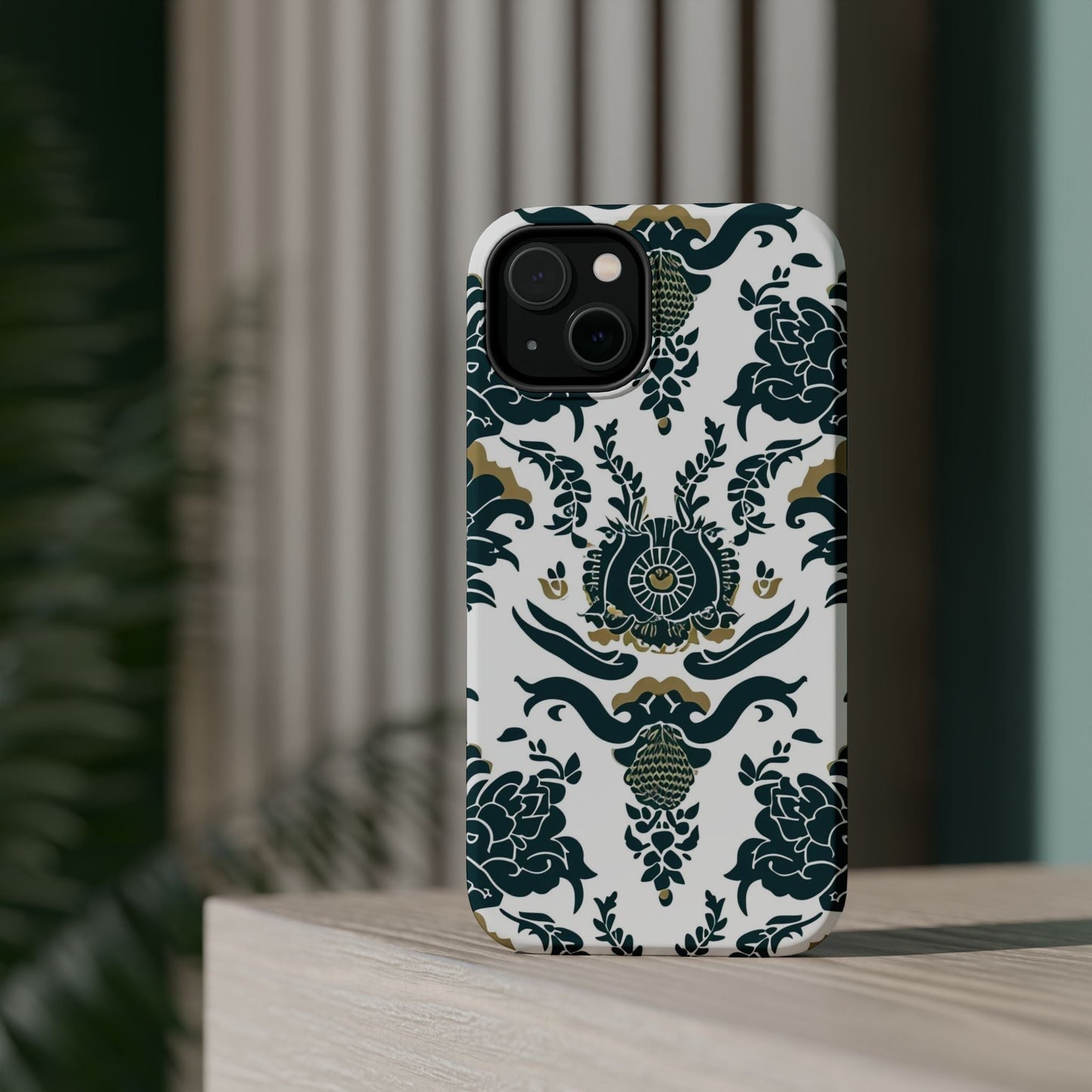 Floral Damask Magnetic Impact - Resistant Phone Case - DIGITAL X