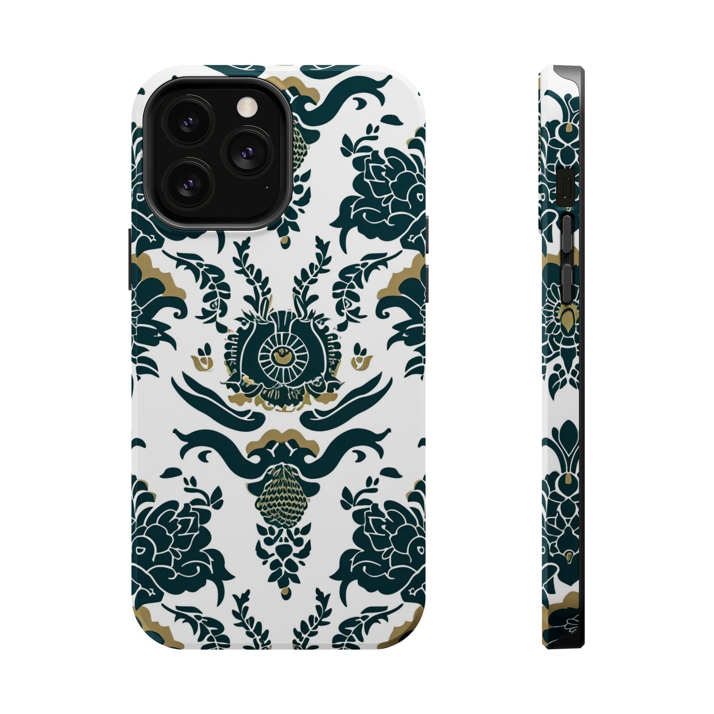 Floral Damask Magnetic Impact - Resistant Phone Case - DIGITAL X
