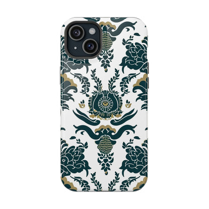 Floral Damask Magnetic Impact - Resistant Phone Case - DIGITAL X