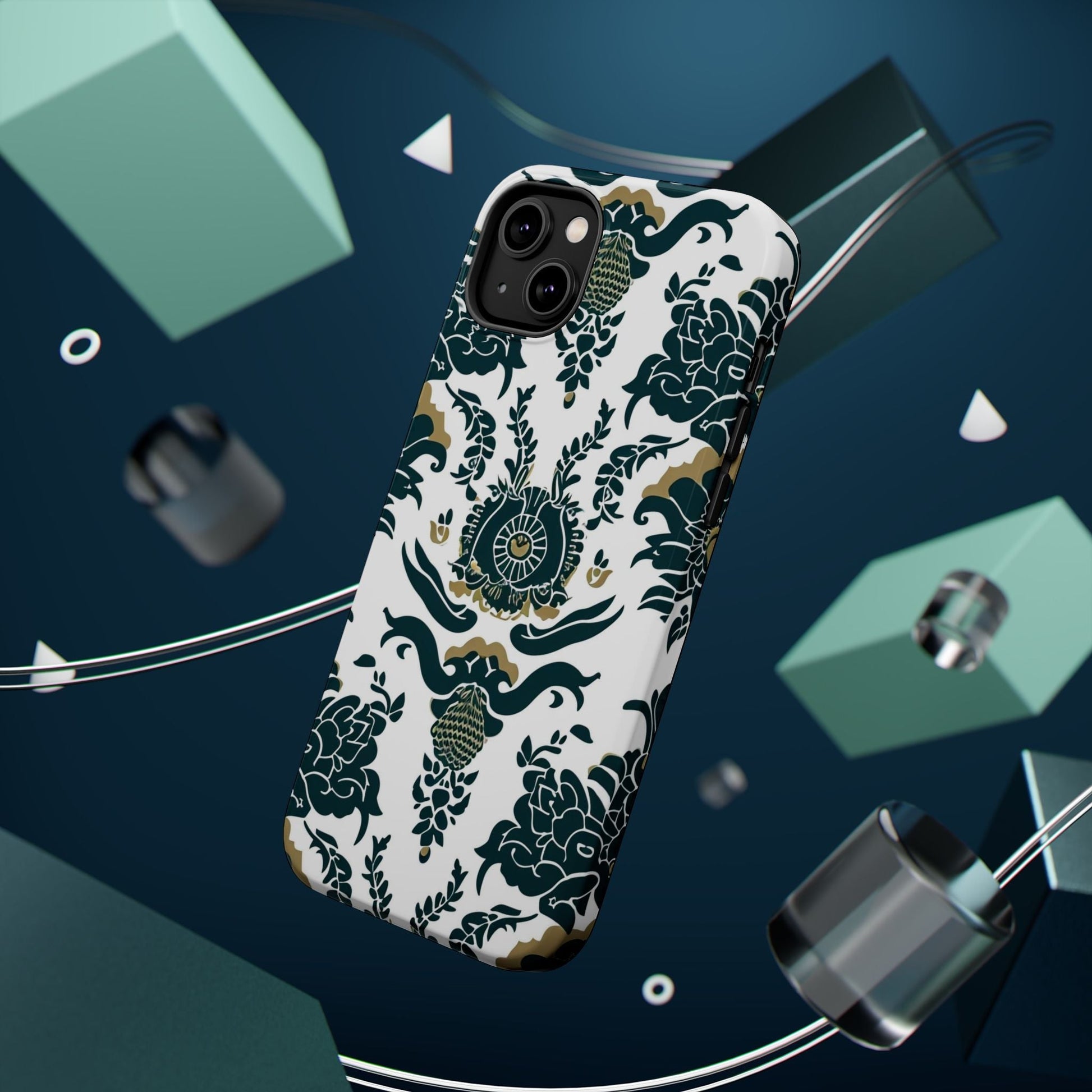 Floral Damask Magnetic Impact - Resistant Phone Case - DIGITAL X