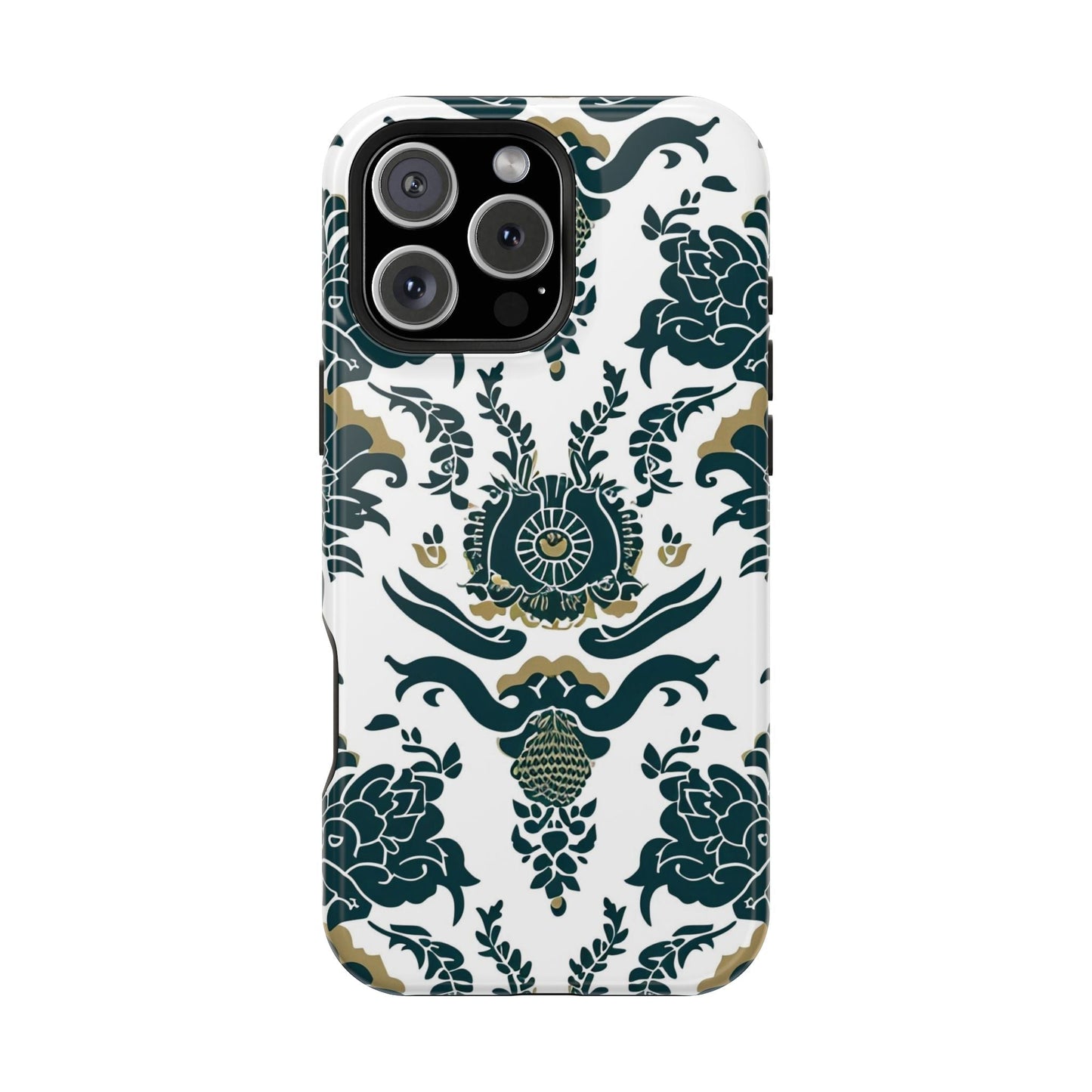 Floral Damask Magnetic Impact - Resistant Phone Case - DIGITAL X