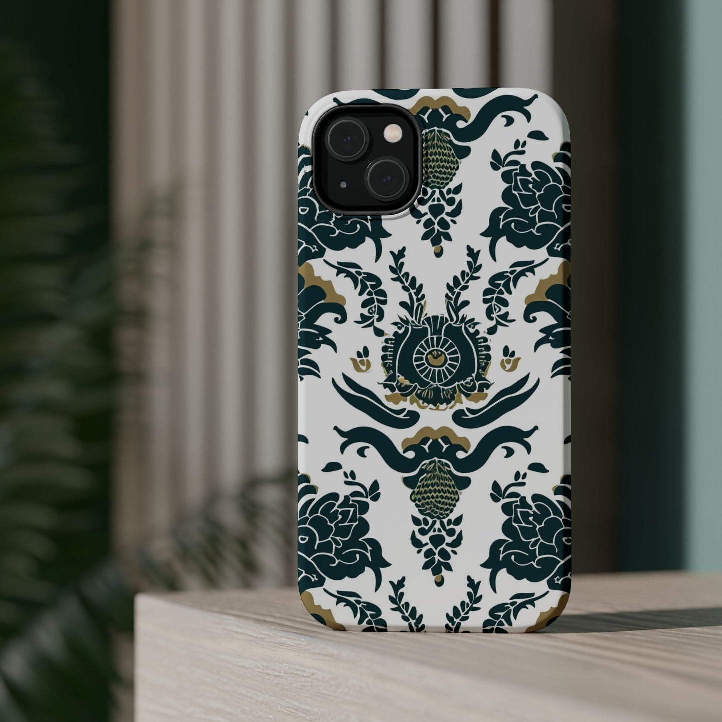 Floral Damask Magnetic Impact - Resistant Phone Case - DIGITAL X