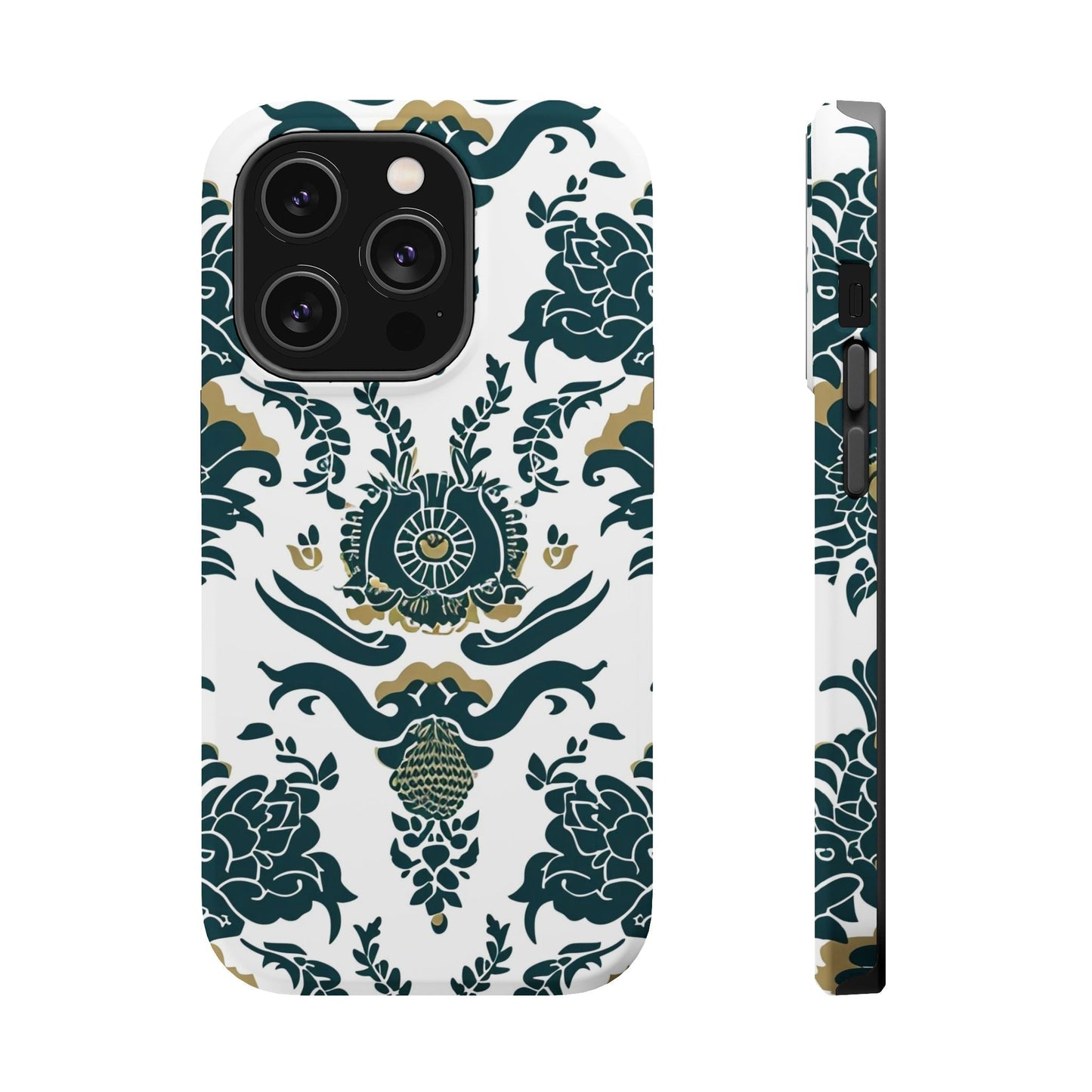Floral Damask Magnetic Impact - Resistant Phone Case - DIGITAL X