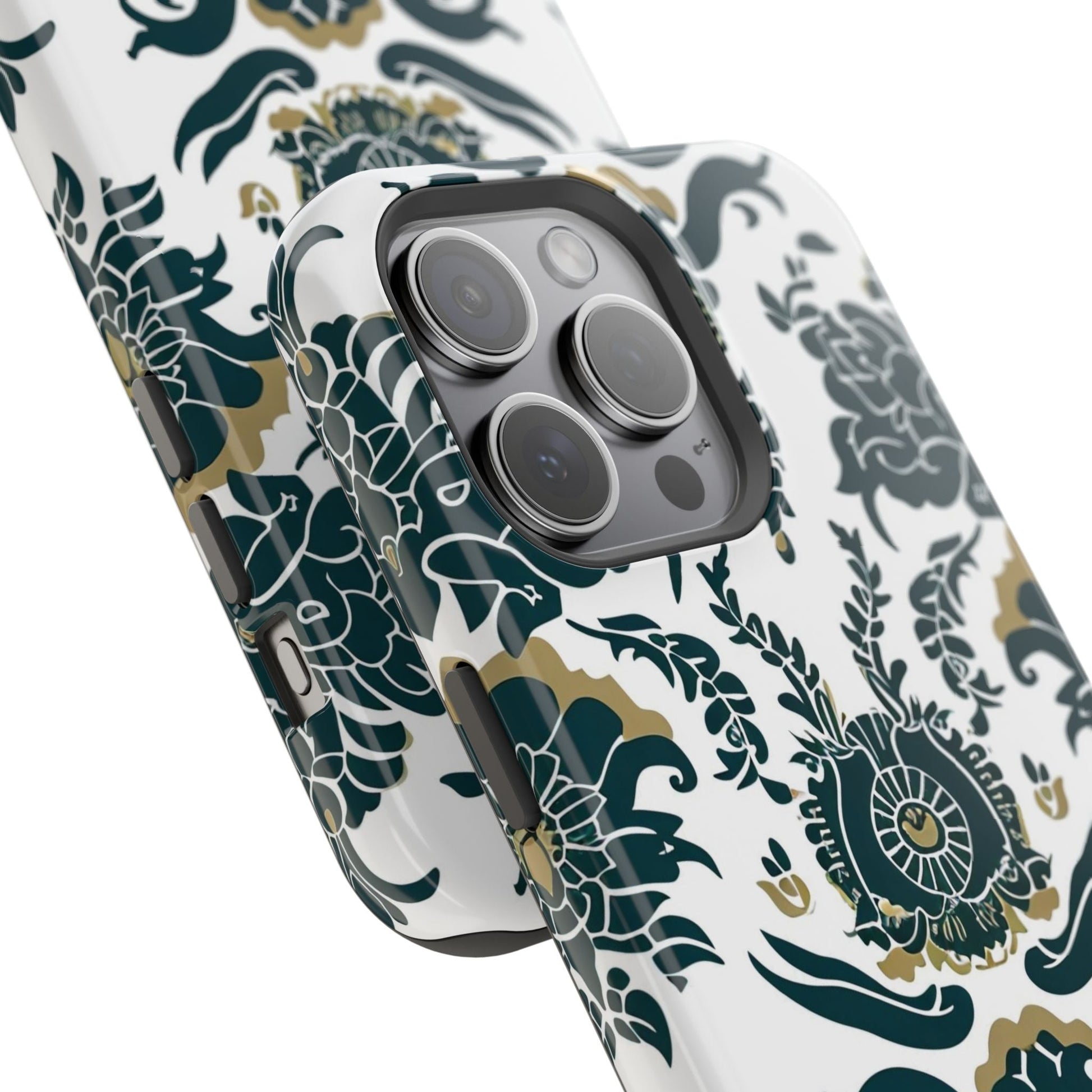 Floral Damask Magnetic Impact - Resistant Phone Case - DIGITAL X