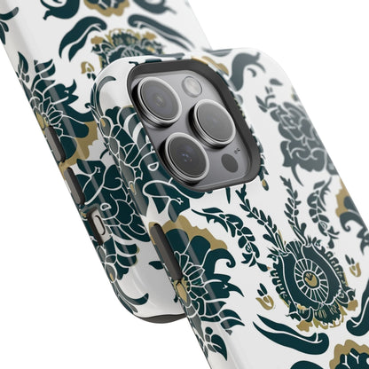 Floral Damask Magnetic Impact - Resistant Phone Case - DIGITAL X