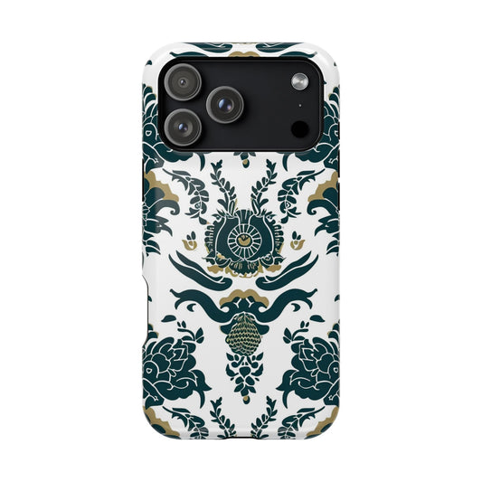 Floral Damask Magnetic Impact - Resistant Phone Case - DIGITAL X