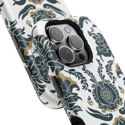 Floral Damask Magnetic Impact - Resistant Phone Case - DIGITAL X